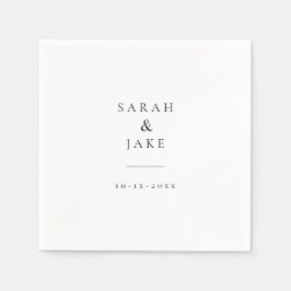 エレガントタイポグラフィモダンシ結婚ックラシックク スタンダードカクテルナプキン