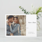 エレガントタイポグラフィモダンミニマル写真 セーブザデート (スタンド正面)