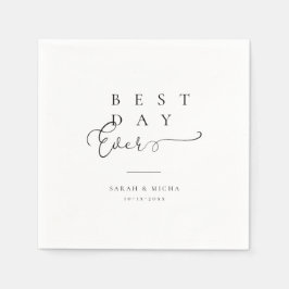 エレガントタイポグラフィモダン結婚: スタンダードカクテルナプキン