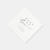 エレガントタイポグラフィモダン結婚: スタンダードカクテルナプキン (角)