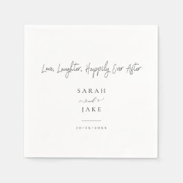 エレガントタイポグラフィモダン「愛のナ結婚プキン スタンダードカクテルナプキン