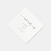 エレガントタイポグラフィモダン「愛のナ結婚プキン スタンダードカクテルナプキン (角)