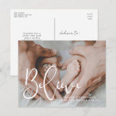 エレガントタイポグラフィ信じ写真 ポストカード (正面/裏面)