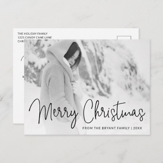 エレガントタイポグラフィ写エレガント真 シーズンポストカード (正面/裏面)