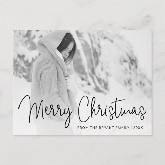 エレガントタイポグラフィ写エレガント真 シーズンポストカード (正面)