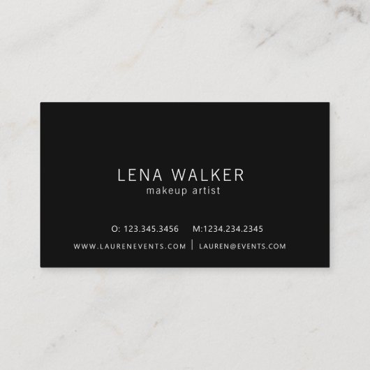 エレガントタイポグラフィ化粧 |名刺 名刺 (裏面)