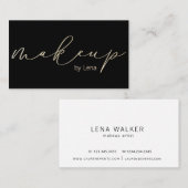 エレガントタイポグラフィ化粧 |名刺 名刺 (正面/裏面)