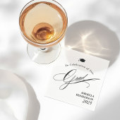 エレガントタイポグラフィ卒業のカスタマイズ スタンダードカクテルナプキン