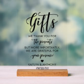 エレガントタイポグラフィ台本ミニマル結婚式の贈り物 アクリルサイン (ニュートラル)