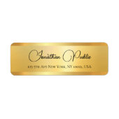 エレガントタイポグラフィ手書き差出人住所 ラベル (正面)