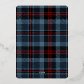 エレガントタイポグラフィ格子模様メリークリスマスフォト 箔シーズンカード (裏面)