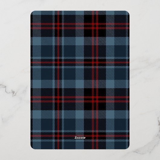 エレガントタイポグラフィ格子模様メリークリスマスフォト 箔シーズンカード (裏面)