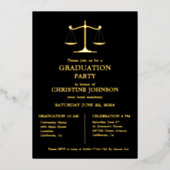 エレガントタイポグラフィ法学校卒業党 箔招待状 (正面)