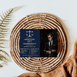 エレガントタイポグラフィ法学校卒業党 箔招待状