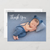 エレガントタイポグラフィ生まれたばかりのベビー写真 ポストカード (正面/裏面)