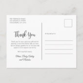 エレガントタイポグラフィ生まれたばかりのベビー写真 ポストカード (裏面)