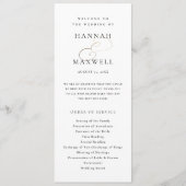 エレガントタイポグラフィ白黒結婚ズ プログラム (正面)