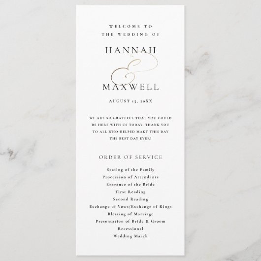 エレガントタイポグラフィ白黒結婚ズ プログラム (正面)