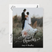 エレガントタイポグラフィ結婚の愛と感謝していの ポストカード (正面/裏面)