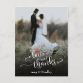 エレガントタイポグラフィ結婚の愛と感謝していの ポストカード (正面)