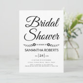 エレガントタイポグラフィ結婚ブライダルシャワー 招待状 (スタンド正面)