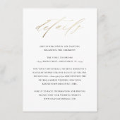 エレガントタイポグラフィ結婚詳細 エンクロージャーカード (正面)