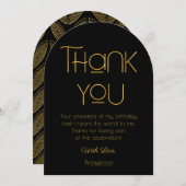 エレガントタイポグラフィ誕生日サンキューカード 招待状 (正面/裏面)