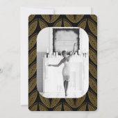 エレガントタイポグラフィ誕生日フォトサンキューカード 招待状 (裏面)