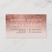 エレガントタイポグラフィ赤面バラ金ゴールドグラデーション箔 ロイヤリティカード (裏面)