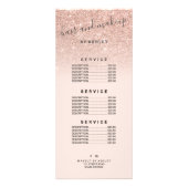 エレガントタイポグラフィ赤面バラ金ゴールドグリッターグラデーション ラックカード (裏面)