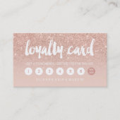 エレガントタイポグラフィ赤面バラ金ゴールドロイヤリティカード ロイヤリティカード (正面)