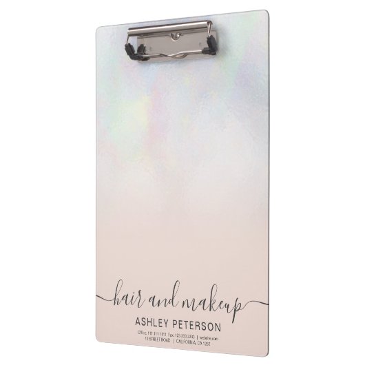 エレガントタイポグラフィ赤面真珠グラデーション貝 クリップボード (左)