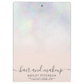 エレガントタイポグラフィ赤面真珠グラデーション貝 クリップボード (裏面)