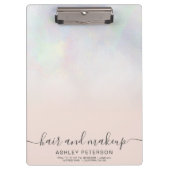 エレガントタイポグラフィ赤面真珠グラデーション貝 クリップボード (正面)