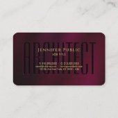 エレガントタイポグラフィ金ゴールド文字スクリプトLuxe Architect 名刺 (裏面)