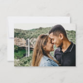 エレガントタイポグラフィ5 Photo Collage結婚's セーブザデート (裏面)