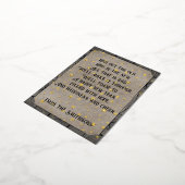 エレガントタイポグラフィ&スター素朴ズ新年の詩 箔シーズンポストカード (回転した状態)