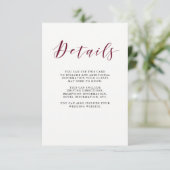 エレガントタイポグラフィ |マルサラゲスト詳細 エンクロージャーカード (スタンド正面)