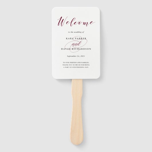 エレガントタイポグラフィ |マルサラ結婚ズ ハンドファン (正面)