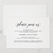 エレガントタイポグラフィ|企業のお祝い 招待状 (正面/裏面)