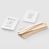 エレガントタイポグラフィ |白黒結婚の ハンドファン (組立なし)