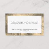 エレガントタイポグラフィ/金ゴールド縁ど 名刺 (裏面)