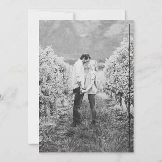 エレガントタイポグラフィRoaring 20sフォト結婚ズ 招待状 (裏面)