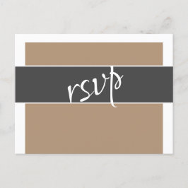 エレガントタイポグラフィRSVPメニューChoiseの結婚カード インビテーションポストカード