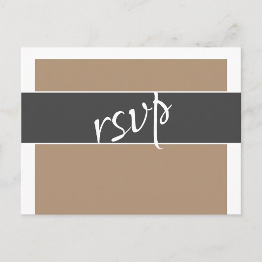 エレガントタイポグラフィRSVPメニューChoiseの結婚カード インビテーションポストカード (正面)