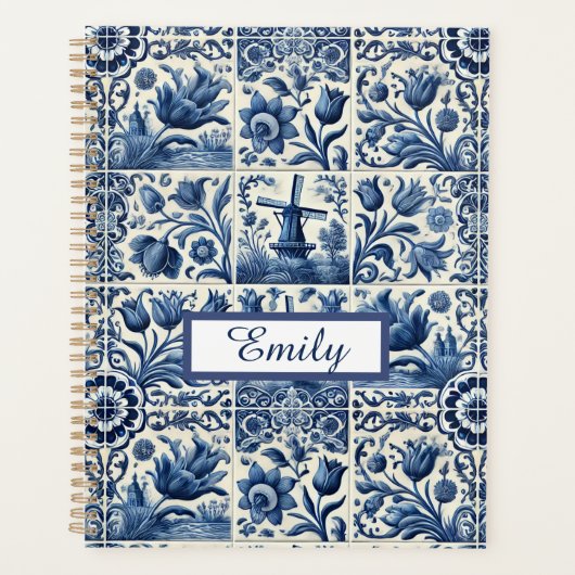 エレガントタイルのパーソナライズされた削除 プランナー手帳 (正面)