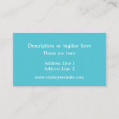 エレガントタイル – ピンク、アクア&パープル – カスタマイズ 名刺 (裏面)