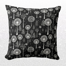 エレガントタンポポとクリスマス クッション