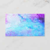 エレガントターコイズと紫の水彩画 名刺 (裏面)
