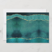 エレガントターコイズと金ゴールドの結婚Agateの写真 セーブザデート (裏面)